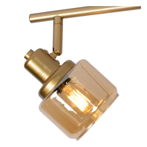 Lucide BJORN - Ceiling spotlight - 4xE14 - Matt Gold / Brass - detail 2